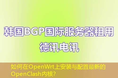 如何在OpenWrt上安裝與配置最新的OpenClash內(nèi)核？